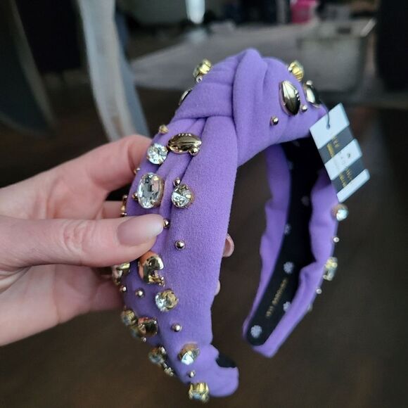 NEW Lele Sadoughi Football Rhinestone Knot Headband superball - Picture 8 of 10